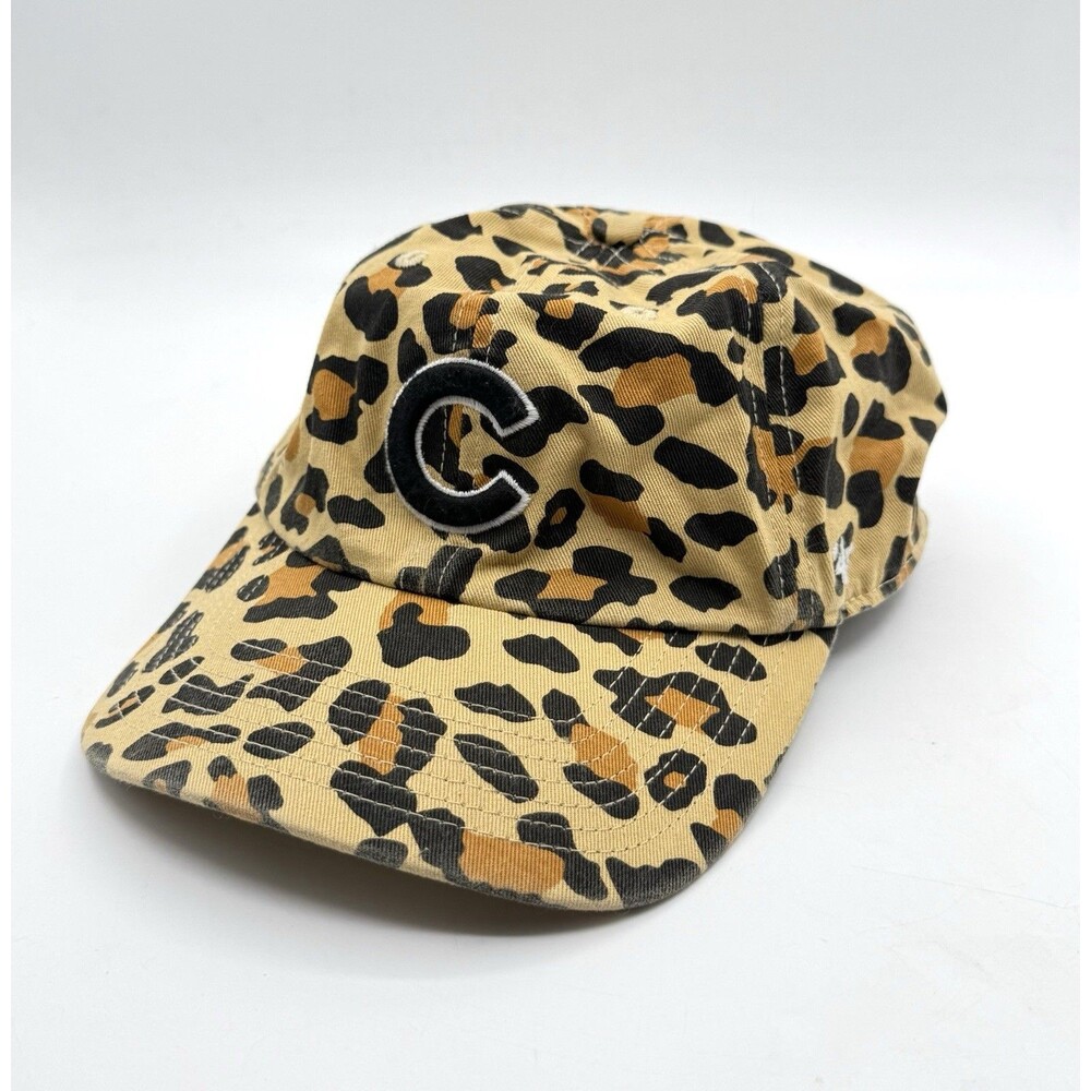 Chicago Cubs Women's '47 Brand Bagheera Cheetah Clean Up Relaxed-Fit Tan Hat Cap